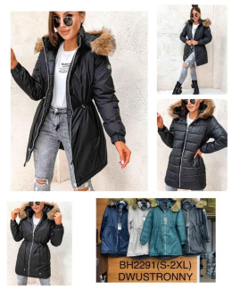 Women's double-sided winter jacket, model: BH2291 (size: S-2XL)