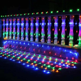 Kurtyna świetlna siatka mikro LED, kolory: multicolor, zimna i ciepła biel