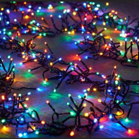 Airtight (outdoor) lights 500 LED with fleche, colors: cold and warm white, multicolor