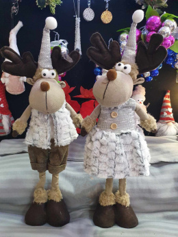 Decorative Christmas dolls-figures on telescopic legs, height 60 cm