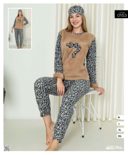 Warm SOFT-POLAR women's pajamas with blindfold, size: M-2XL