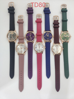 Women's watches on a leather strap, model: TD80