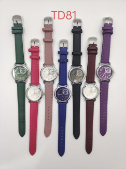 Women's watches on a leather strap, model: TD81