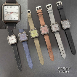 Men's watches on suede strap, model: B-22283