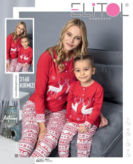 Women's pajamas - CHRISTMAS size: S-XL model: 3168 KIRMIZI