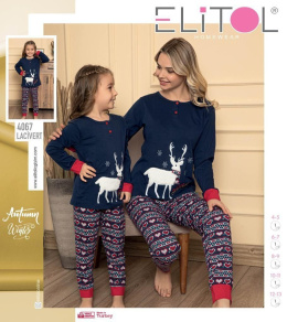 Women's pajamas - CHRISTMAS size: S-XL model: 4067 LACIVERT