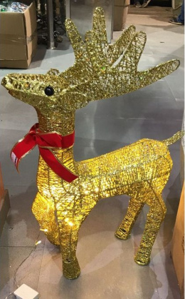 LED reindeer for electricity, height 110cm, width 60cm