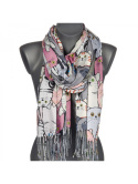 Double-sided women's transitional scarf with a size of 175cm x 75cm (100% Viscose)
