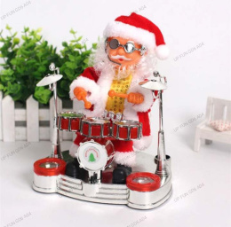 Christmas figurines - Santa playing the drums