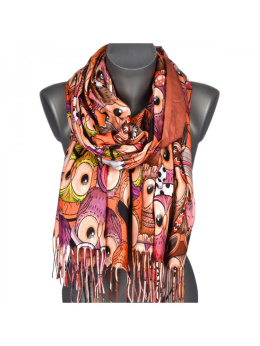 Double-sided women's transitional scarf with a size of 175cm x 75cm (100% Viscose)