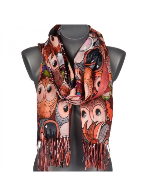 Dwustronny szalik damski, przejściowy o wym. 175cm x 75cm (100% Wiskoza)