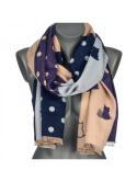 Women's scarf, transitional 190cm x 70cm (50% Cotton, 50% Viscose)