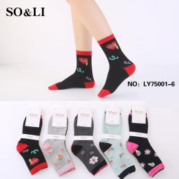 Women's socks model: LY75001-6 (35-38, 39-41)