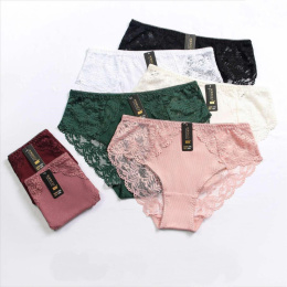 Panties - women's panties with lace model: 7065# (XL-3XL)