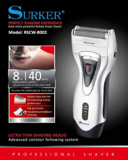 Men's shaver SURKER® model: RSCW-8002