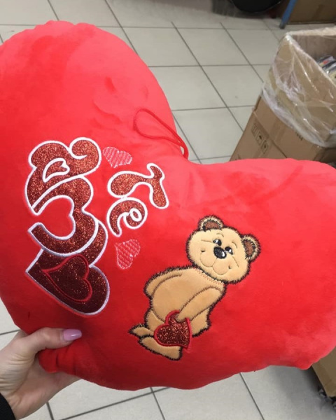 Poduszka w kształcie serca - Walentynki