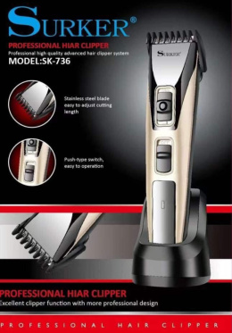 Profesjonalna maszynka do strzyżenia włosów SURKER® model: SK-736