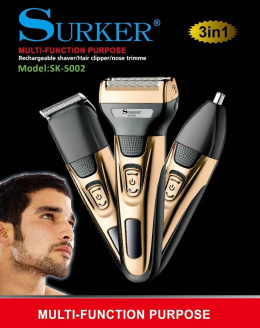 Professional 3-in-1 shaver for hair, face and body SURKER® model: SK-500