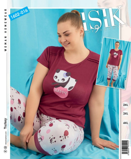 Large size pajamas with a modern cut made of elastane 1602-016