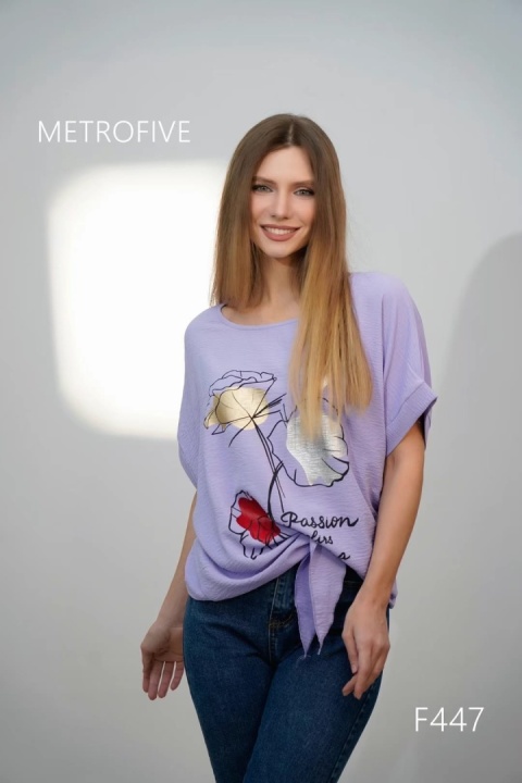 Women's short sleeve blouses model: F447