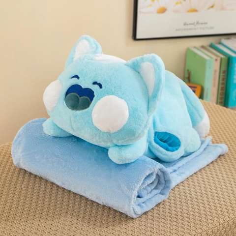 Mascot, 3-in-1 pillow with hidden microfiber blanket