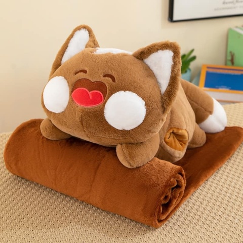 Mascot, 3-in-1 pillow with hidden microfiber blanket