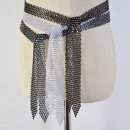 Luksusowy naszyjnik damski z kryształków - krawat, apaszka