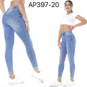 Spodnie jeansowe damskie z wysokim stanem model: AP397-20