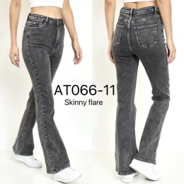 Spodnie jeansowe damskie z wysokim stanem model: AT066-11