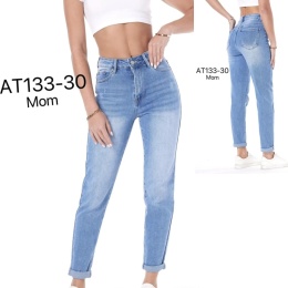 Spodnie jeansowe damskie MOM FIT z wysokim stanem model: AT133-30