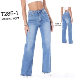 Spodnie jeansowe damskie z wysokim stanem model: T285-1
