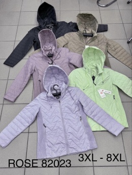 Women's spring jackets model: ROSE 82023 (sizes 3XL-8XL)