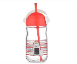 Water bottle with straw