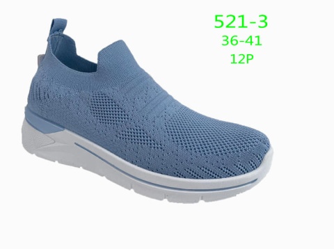 Buty sportowe damskie wsuwane model: 521-1, -2, -3 (rozm: 36-41)