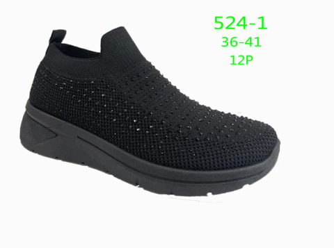 Women's slip-on sports shoes model: 524-1, -2, -3 (size: 36-41)
