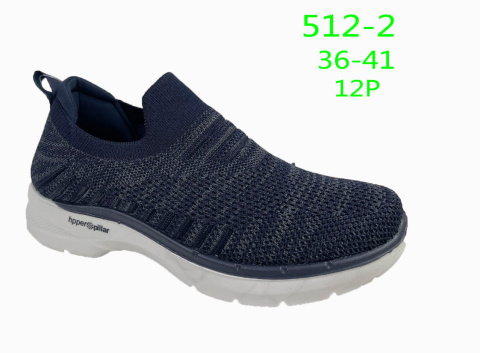 Buty sportowe damskie wsuwane model: 512-1, -2, -3 (rozm: 36-41)