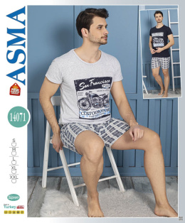 Men's 100% cotton pajamas - ASMA, model: 14071 (S-2XL)