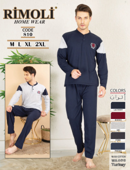 Piżama męska 100% bawełny - RIMOLI, model: 810 (M-2XL)