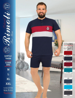 Piżama męska 100% bawełny - RIMOLI, model: 845 (M-2XL)