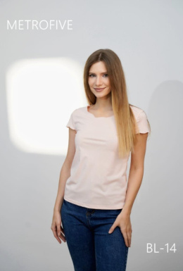 Women's blouse with short sleeves, model: BL-14