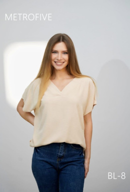 Women's blouse with short sleeves, model: BL-8