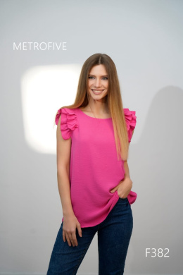 Women's blouse with short sleeves, model: F382