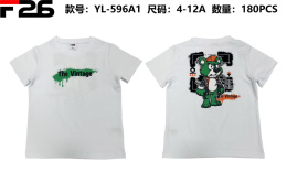 Blouse, short sleeve boy's t-shirt (age: 4-12) model: YL-596A1/2