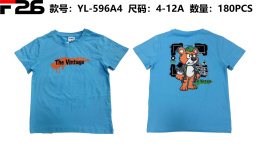 Blouse, short sleeve boy's t-shirt (age: 4-12) model: YL-596A3/4