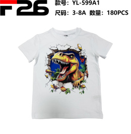 Bluzka, t-shirt chłopięcy z krótkim rękawem (wiek: 3-8 lat) model: YL-599A1