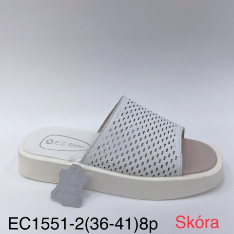 Klapki damskie - skóra, rozm. (36-41)