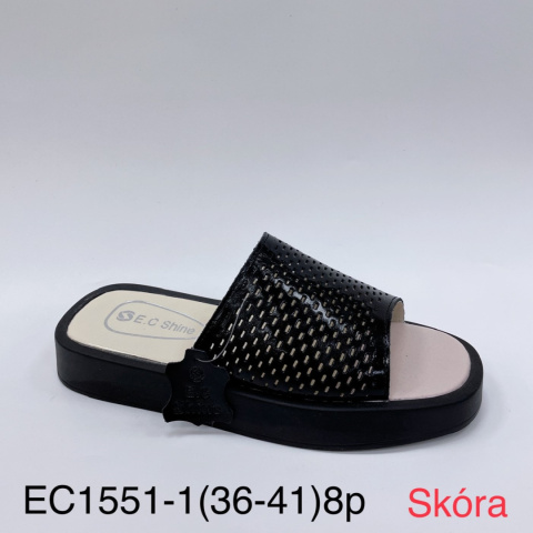 Klapki damskie - skóra, rozm. (36-41)