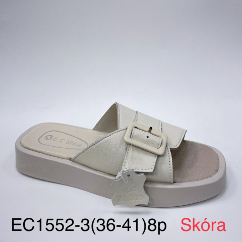 Klapki damskie - skóra, rozm. (36-41)