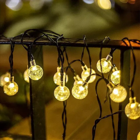 Light garland, garden, ball lights, outdoor and indoor