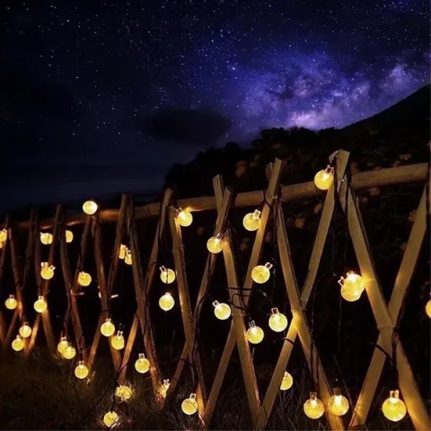 Light garland, garden, ball lights, outdoor and indoor